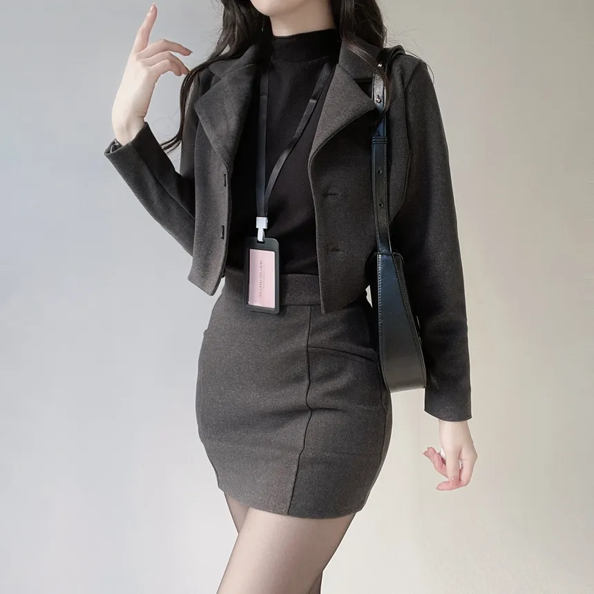 メルトンタッチHラインミニスカート | mirangmirang | 詳細画像16