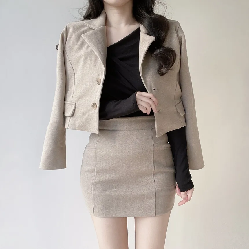 メルトンタッチHラインミニスカート | mirangmirang | 詳細画像36