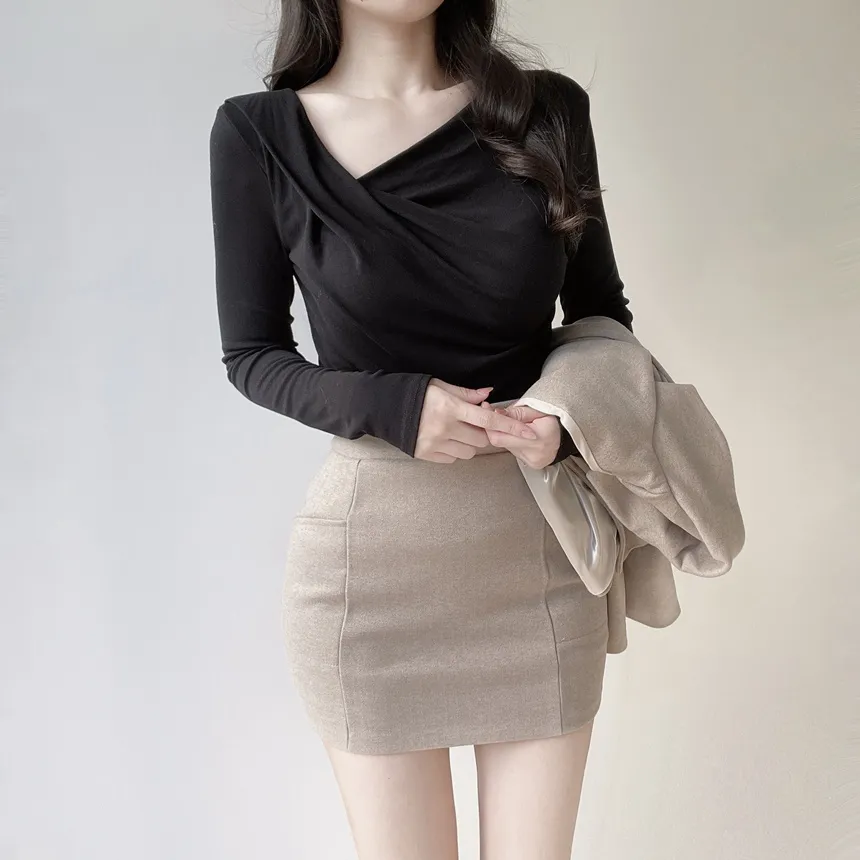 メルトンタッチHラインミニスカート | mirangmirang | 詳細画像39