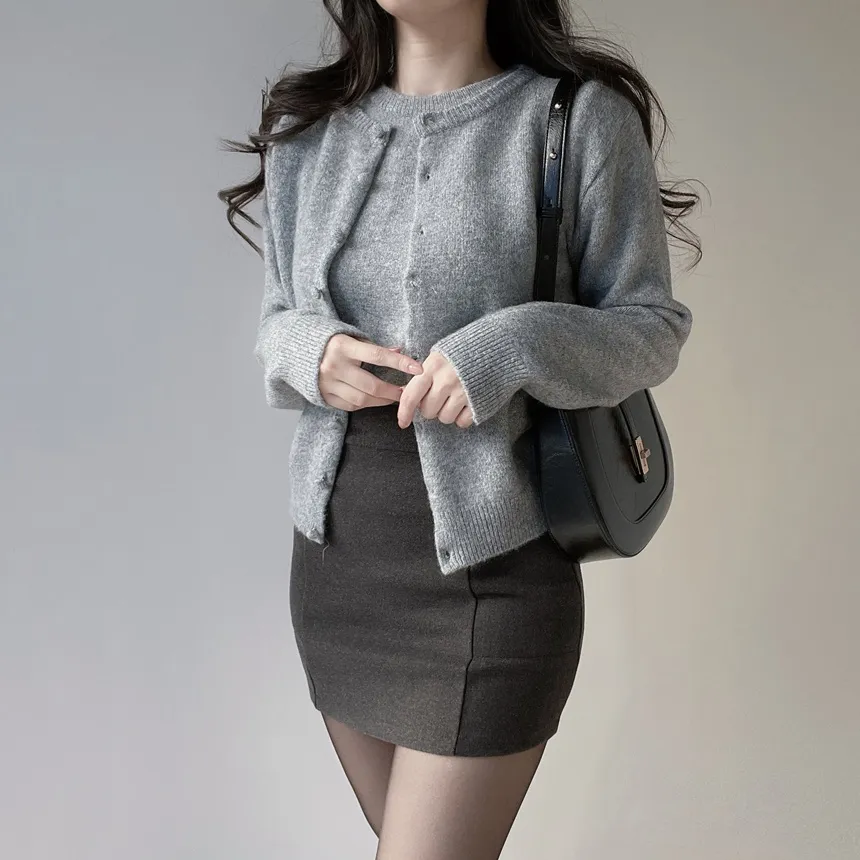 メルトンタッチカラークロップドジャケット | mirangmirang | 詳細画像19