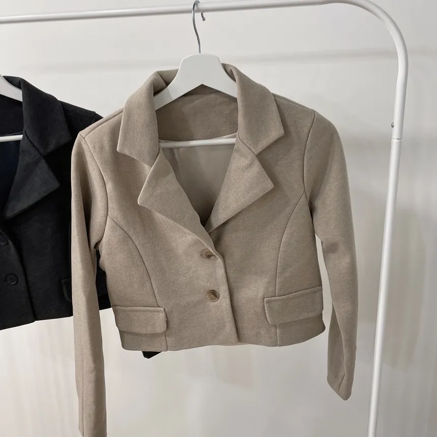 メルトンタッチカラークロップドジャケット | mirangmirang | 詳細画像33