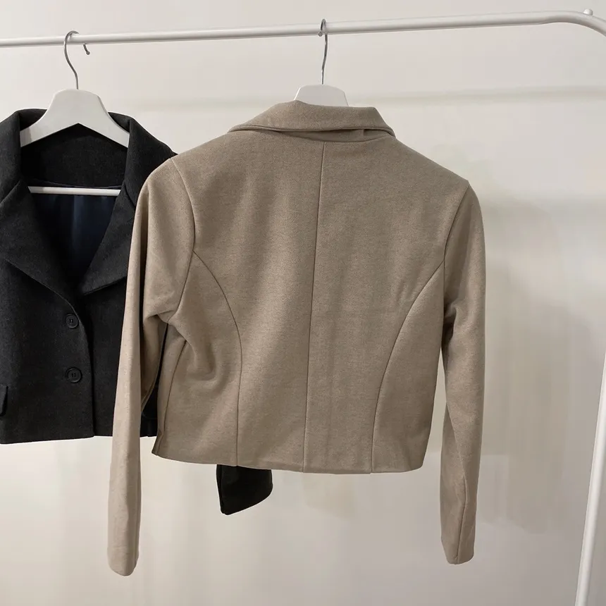 メルトンタッチカラークロップドジャケット | mirangmirang | 詳細画像34