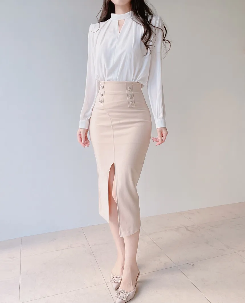 スリットピンタックブラウス | mirangmirang | 詳細画像8