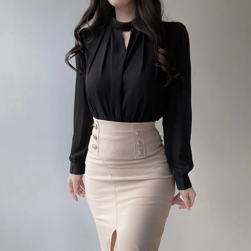 スリットピンタックブラウス | mirangmirang | 詳細画像28