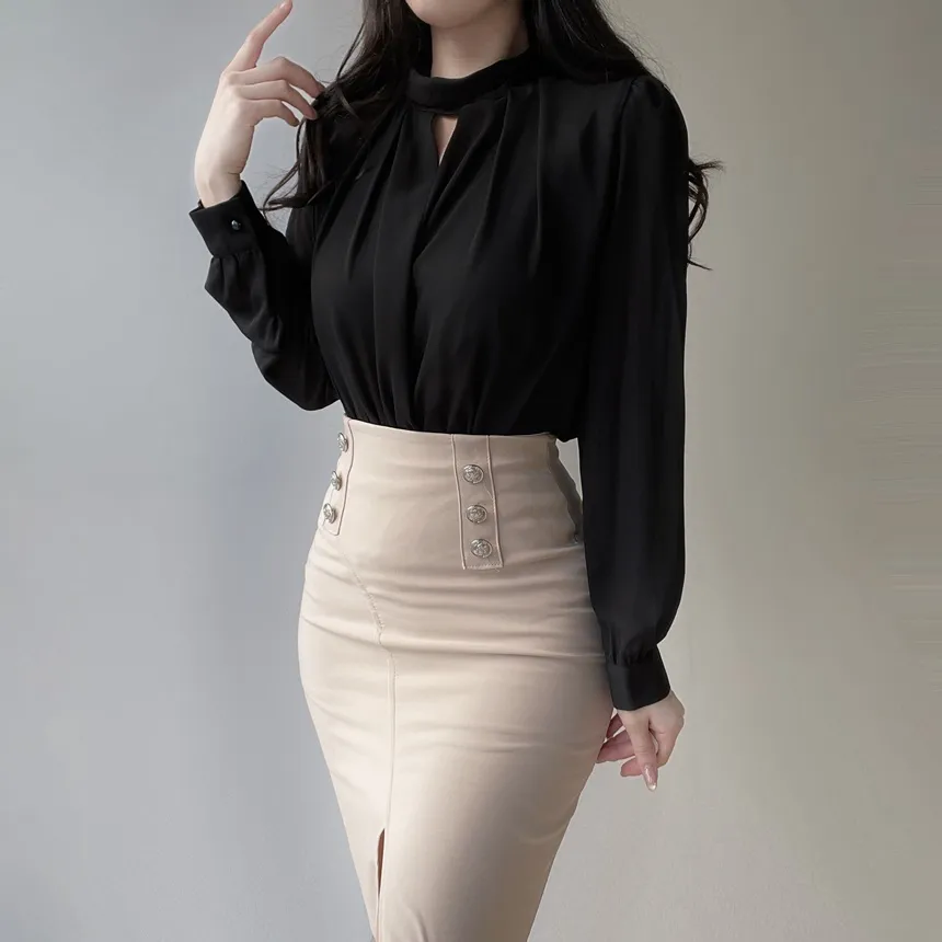 スリットピンタックブラウス | mirangmirang | 詳細画像30