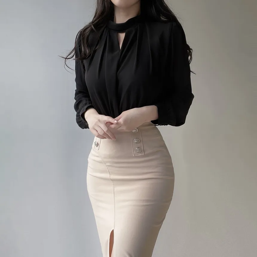 スリットピンタックブラウス | mirangmirang | 詳細画像31