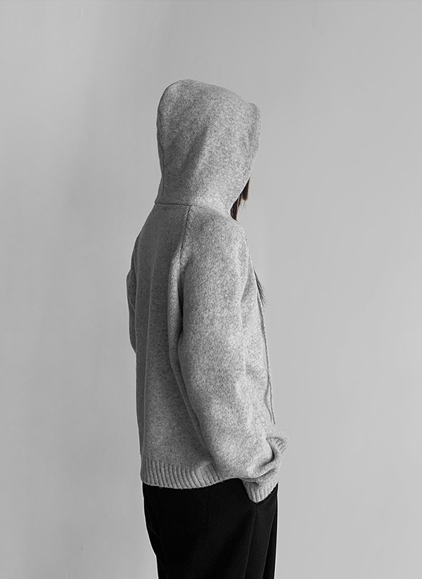 ジップアップフードダブルジップラグランカーディガン | レディース