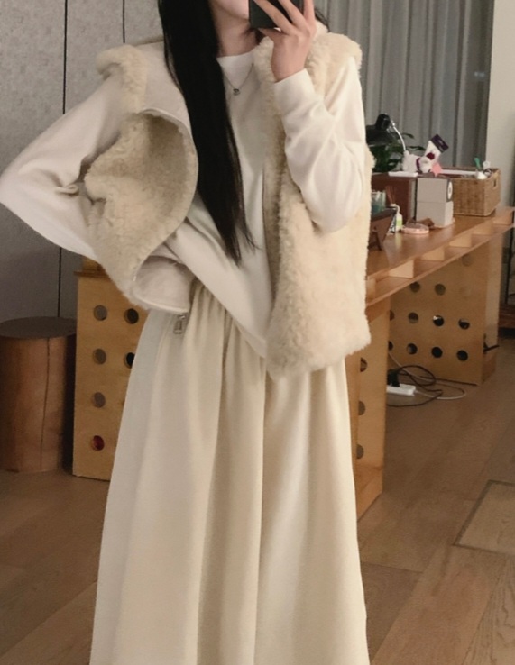 両起毛ジップアップフードポケットベスト | 詳細画像7