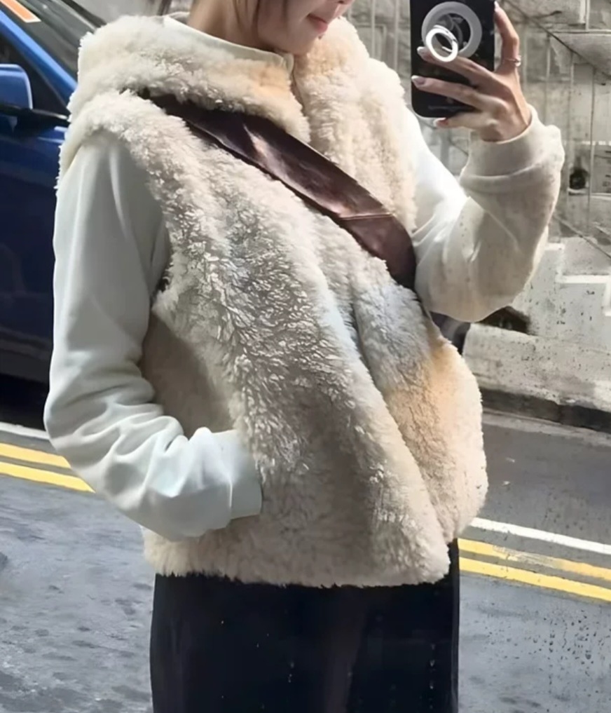 両起毛ジップアップフードポケットベスト | 詳細画像9