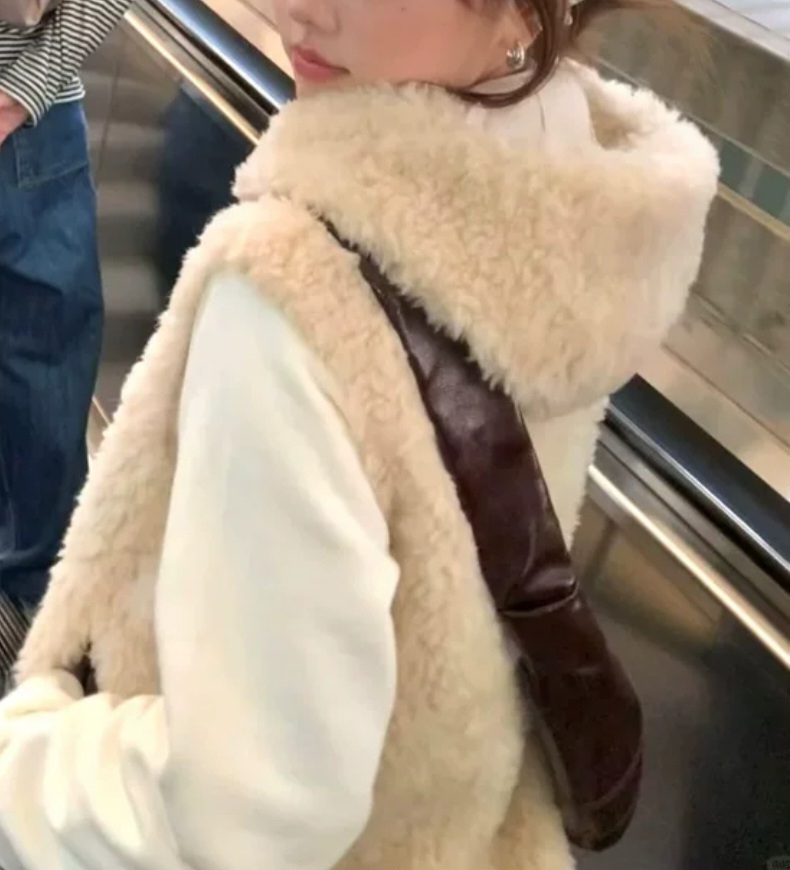 両起毛ジップアップフードポケットベスト | 詳細画像12