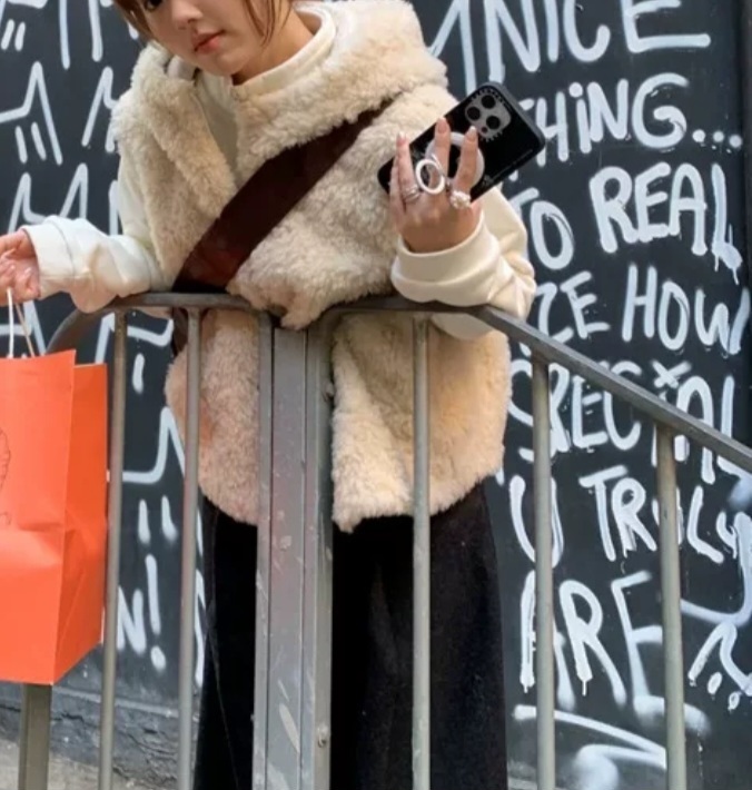 両起毛ジップアップフードポケットベスト | 詳細画像15