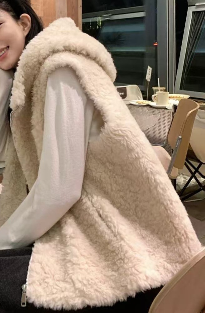 両起毛ジップアップフードポケットベスト | 詳細画像19