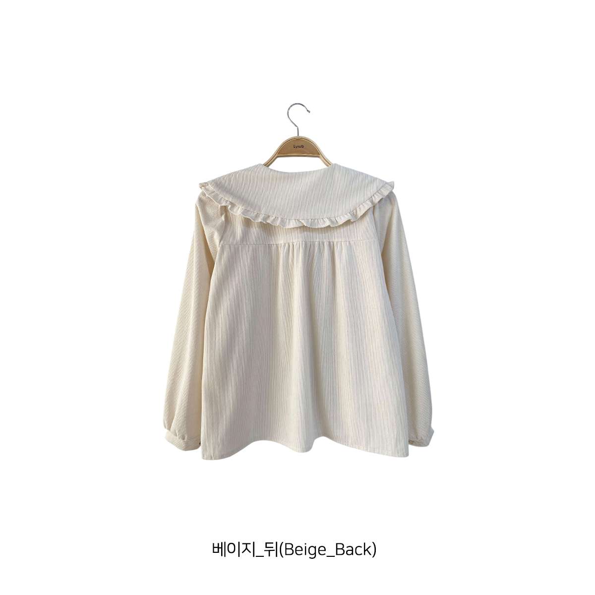 コーデュロイコットンボタンカラー長袖ブラウス | 詳細画像23