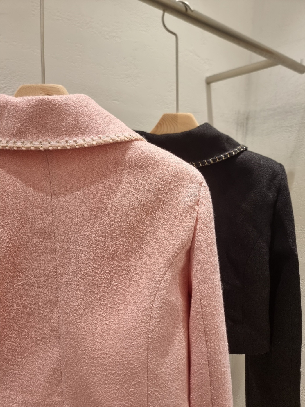 起毛ボタンカラーポケット肩パッド長袖配色ジャケット | 詳細画像19