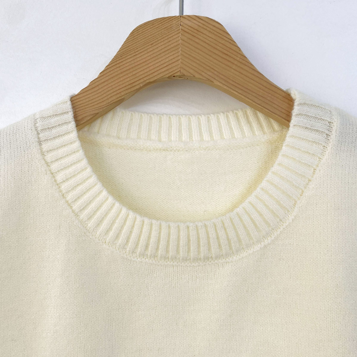 ニットボタンカラールーズ長袖ストライプシャツベストアンサンブル | 詳細画像22