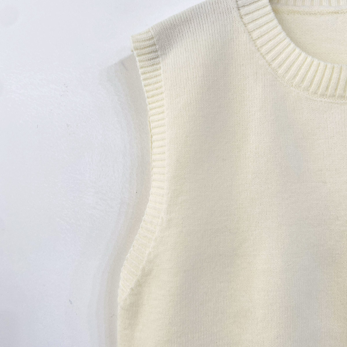 ニットボタンカラールーズ長袖ストライプシャツベストアンサンブル | 詳細画像23