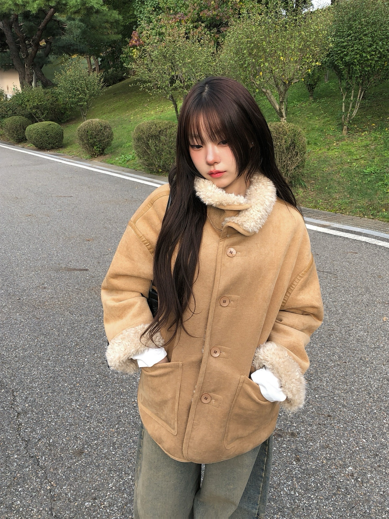 ジャケット・アウター TEAPorter classic african jacket ヴィンテージ風ビッグポケットレザージャケット[tu1443] | レディース