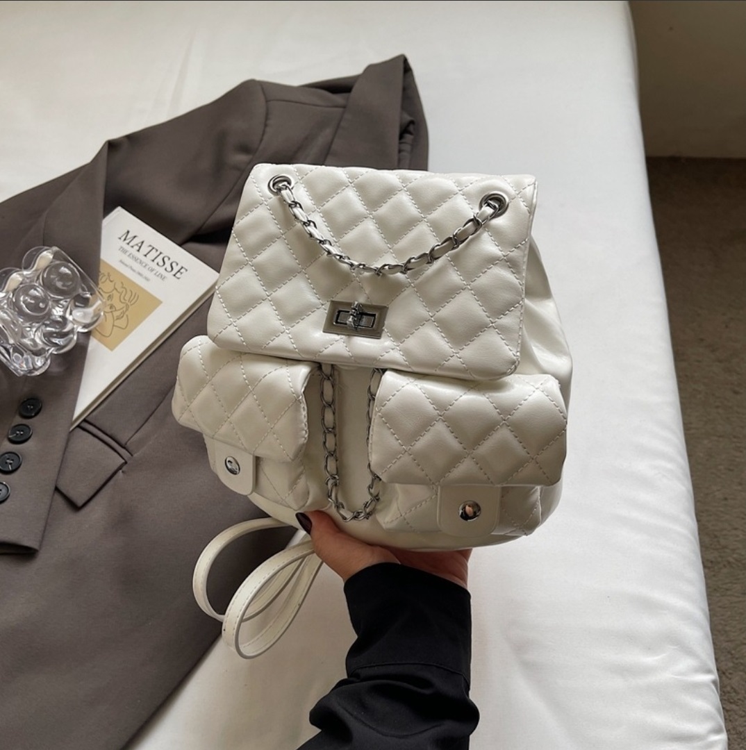 レザー調バックルチェーンポケットバックパック | 詳細画像16