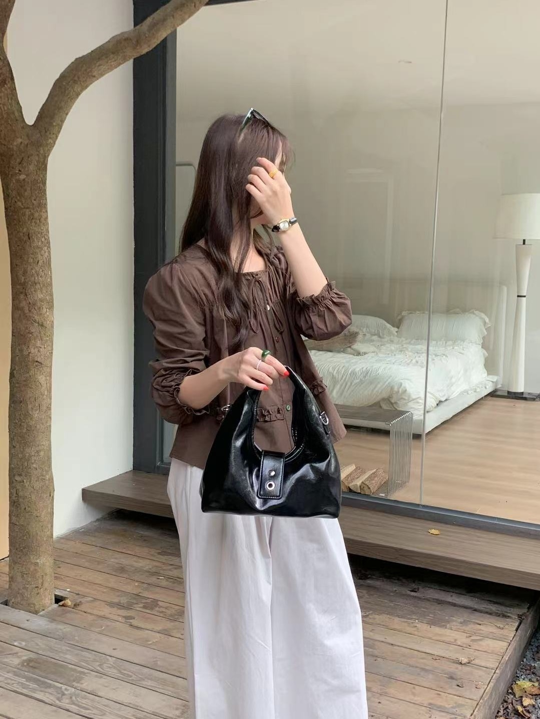 レザー調ショルダーバッグ2WAY | 詳細画像4