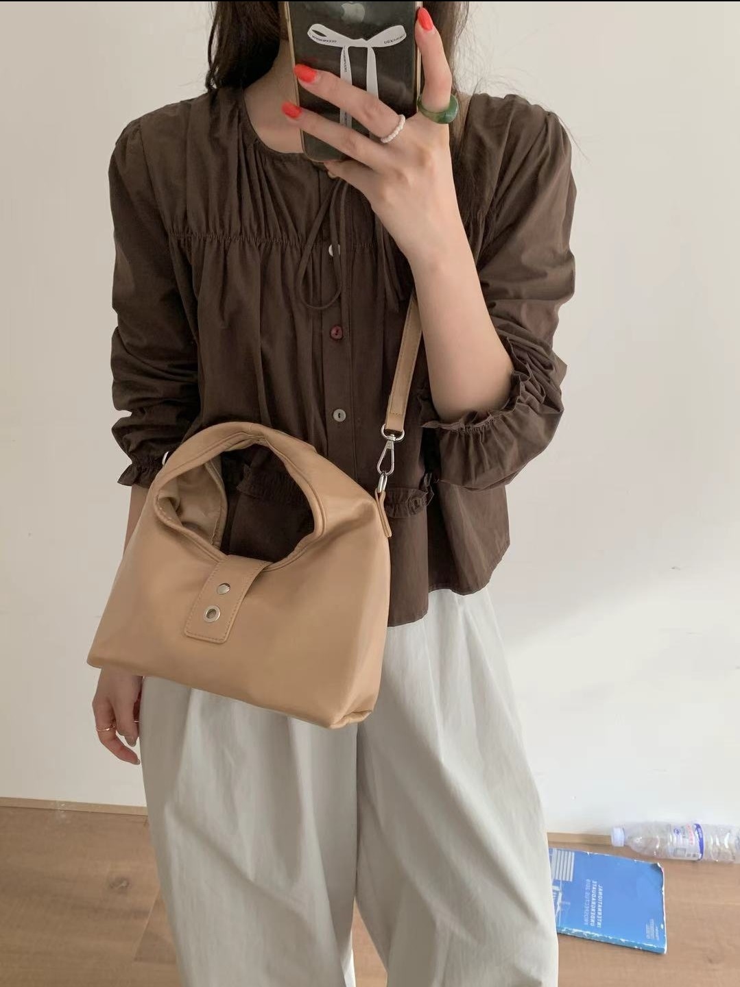 レザー調ショルダーバッグ2WAY | 詳細画像5