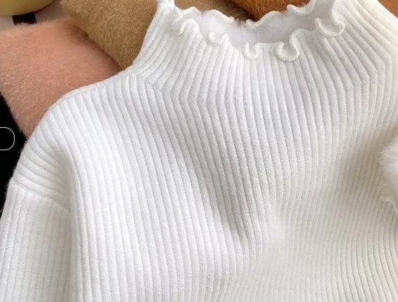 ファー裏地ストレッチタートルネックメロウスリム長袖ニット | 詳細画像2