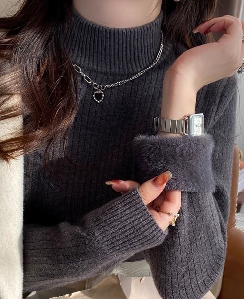 ソフトタッチオーバーサイズボーダーニット | レディースファッション