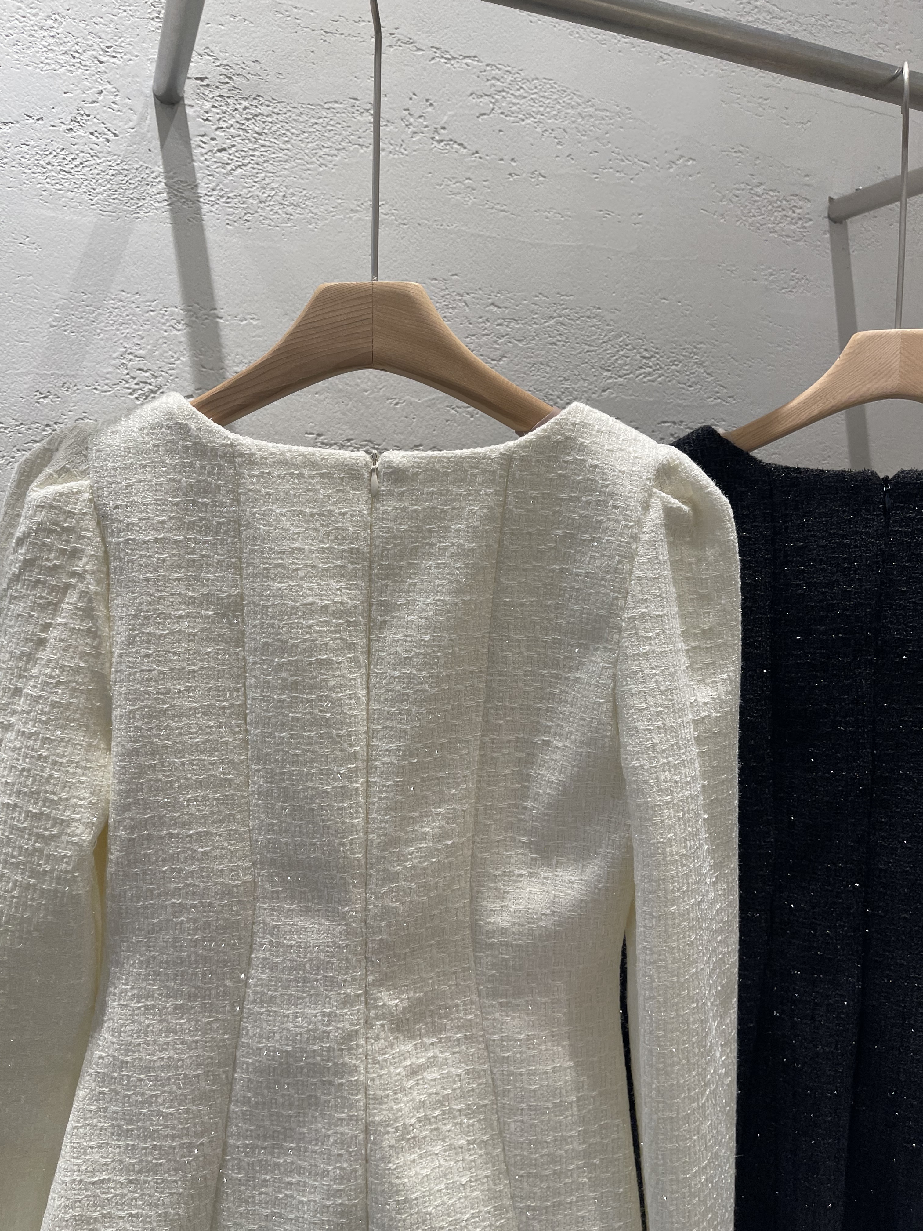 ジップアップスクエアネックスリム長袖フレアミニスカート | 詳細画像22