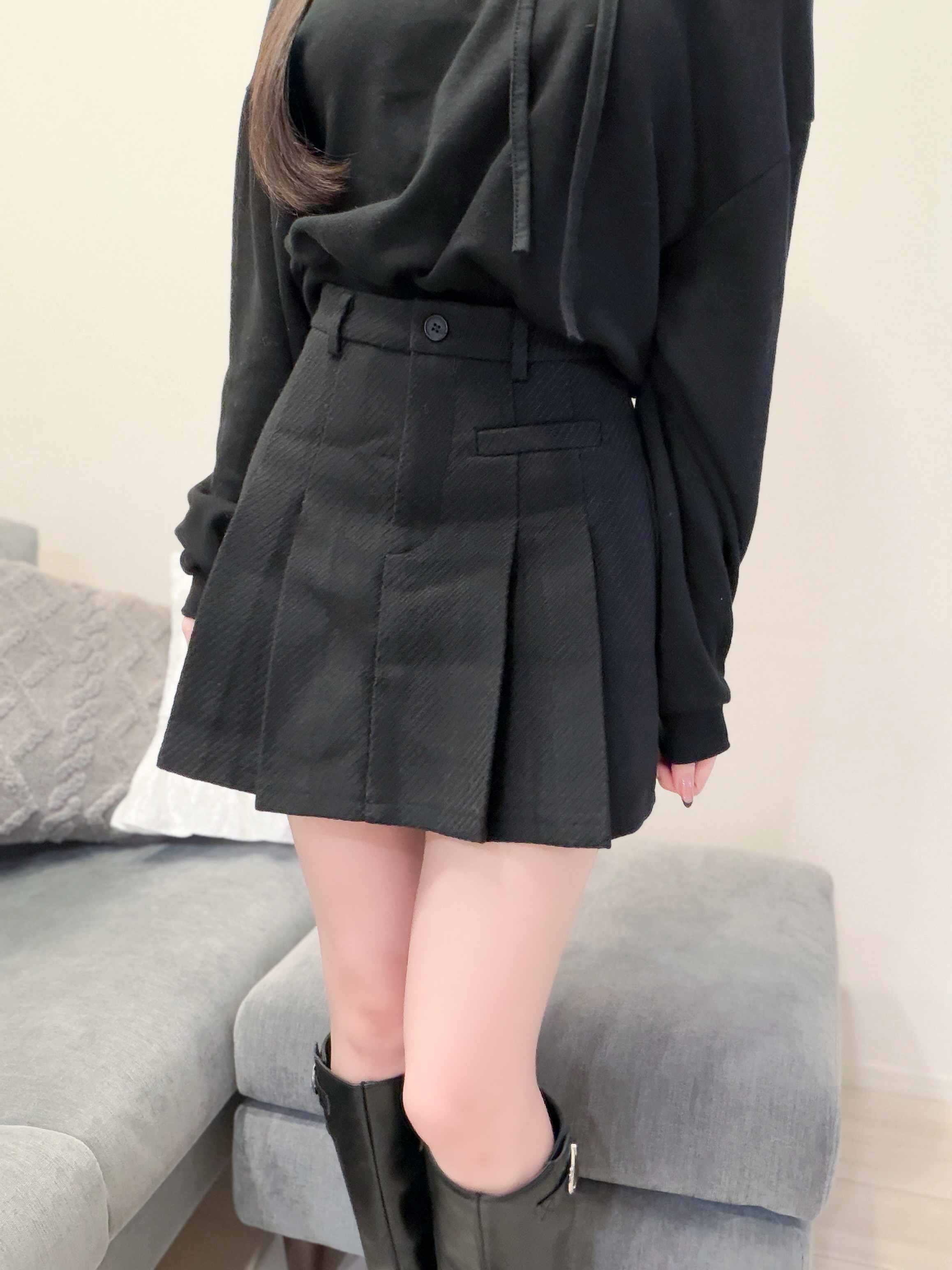 メルトンタッチプリーツミニスカート | 詳細画像2