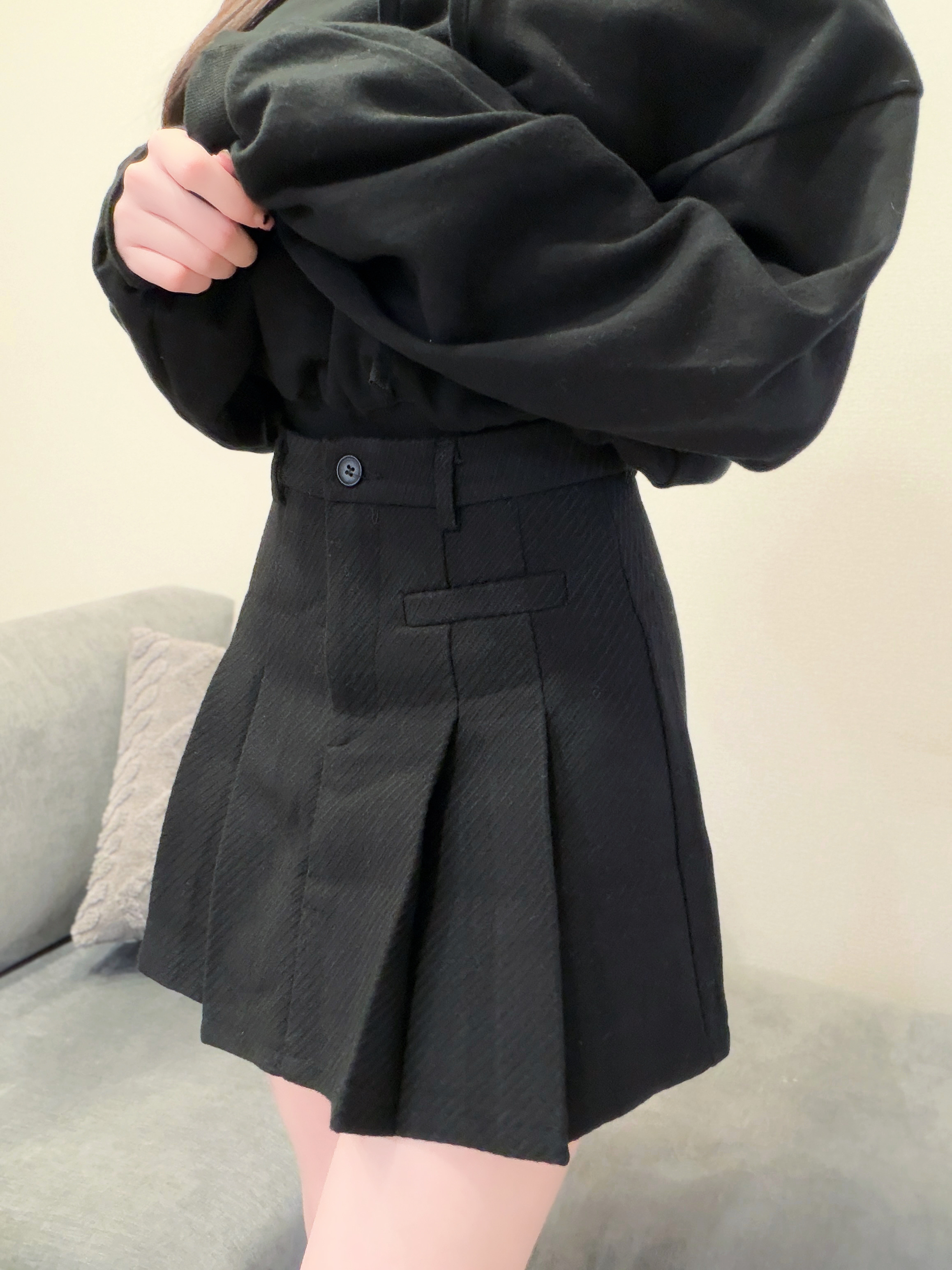 メルトンタッチプリーツミニスカート | 詳細画像9