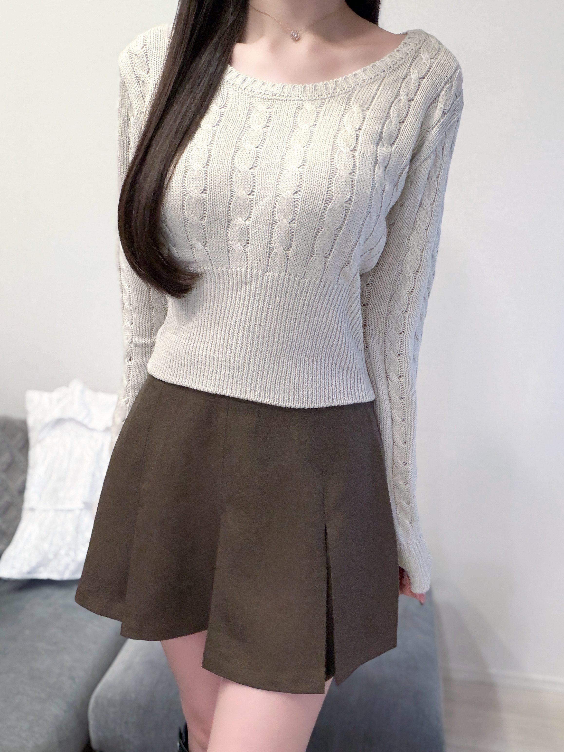 Uネックローゲージニット | 詳細画像2