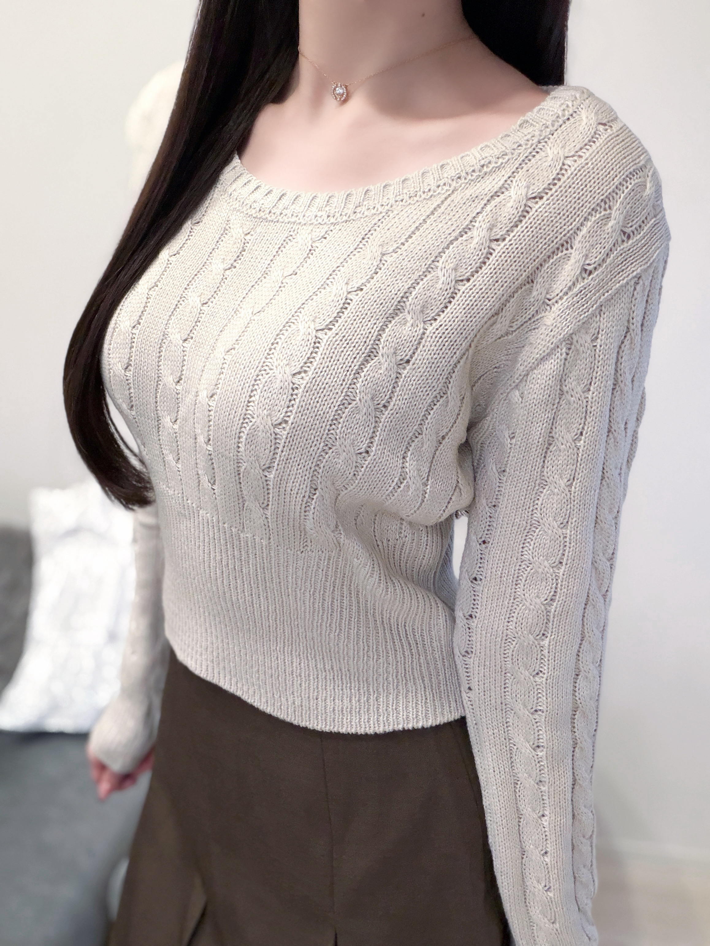 Uネックローゲージニット | 詳細画像6