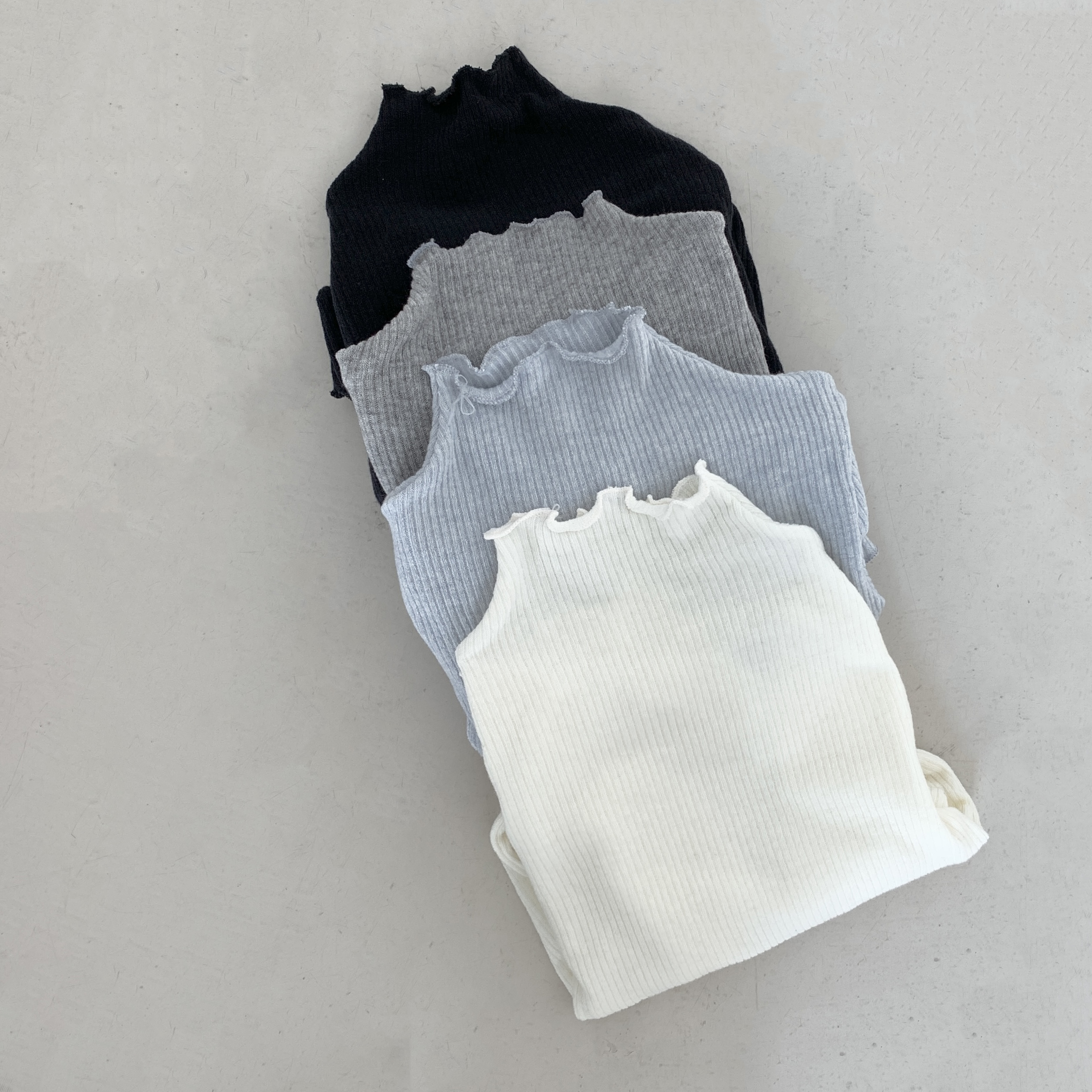 リブタートルネックスリム長袖カラーTシャツ | 詳細画像5