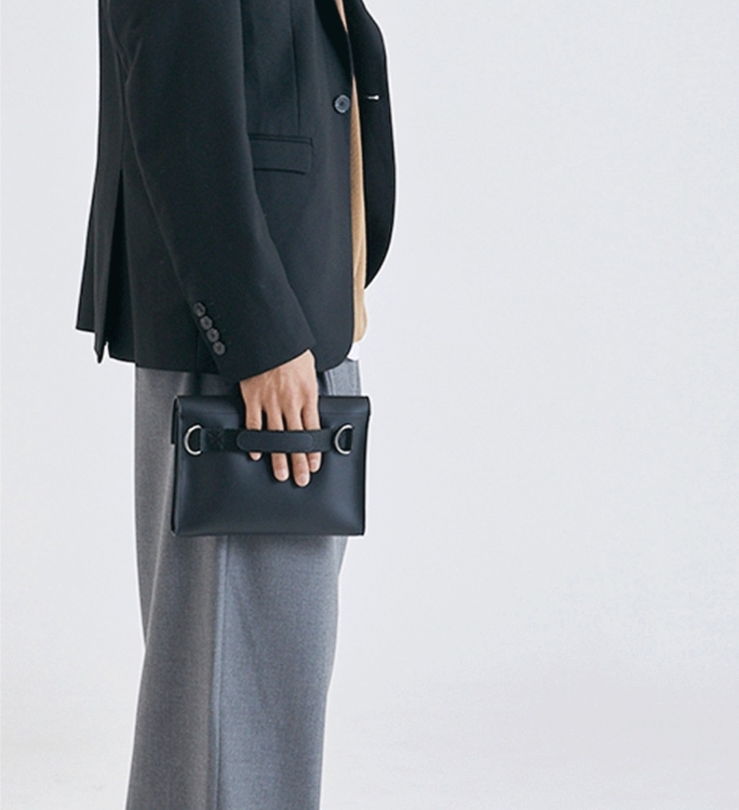 レザー調シンプルショルダーバッグ | 詳細画像7