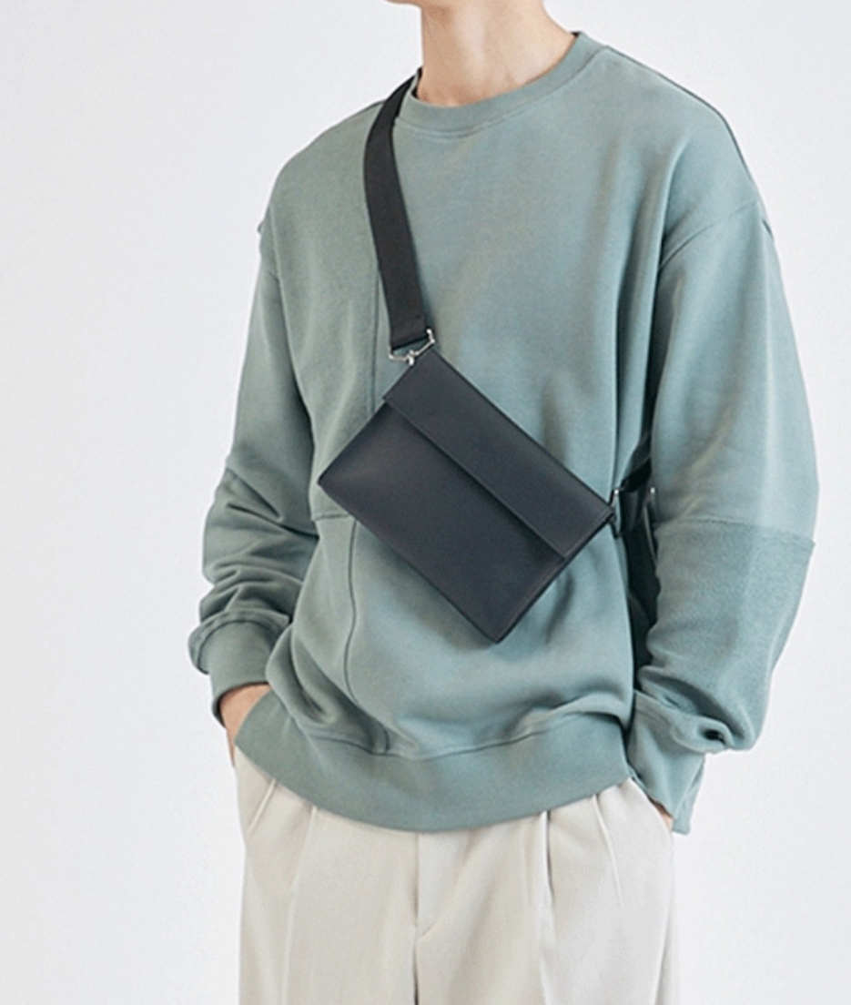 レザー調シンプルショルダーバッグ | 詳細画像5