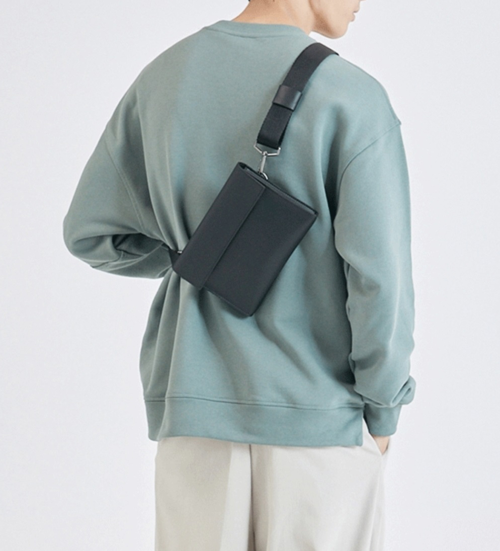 レザー調シンプルショルダーバッグ | 詳細画像4