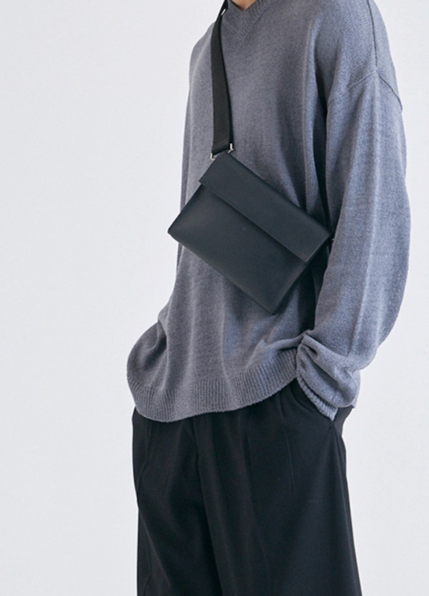 レザー調シンプルショルダーバッグ | 詳細画像2