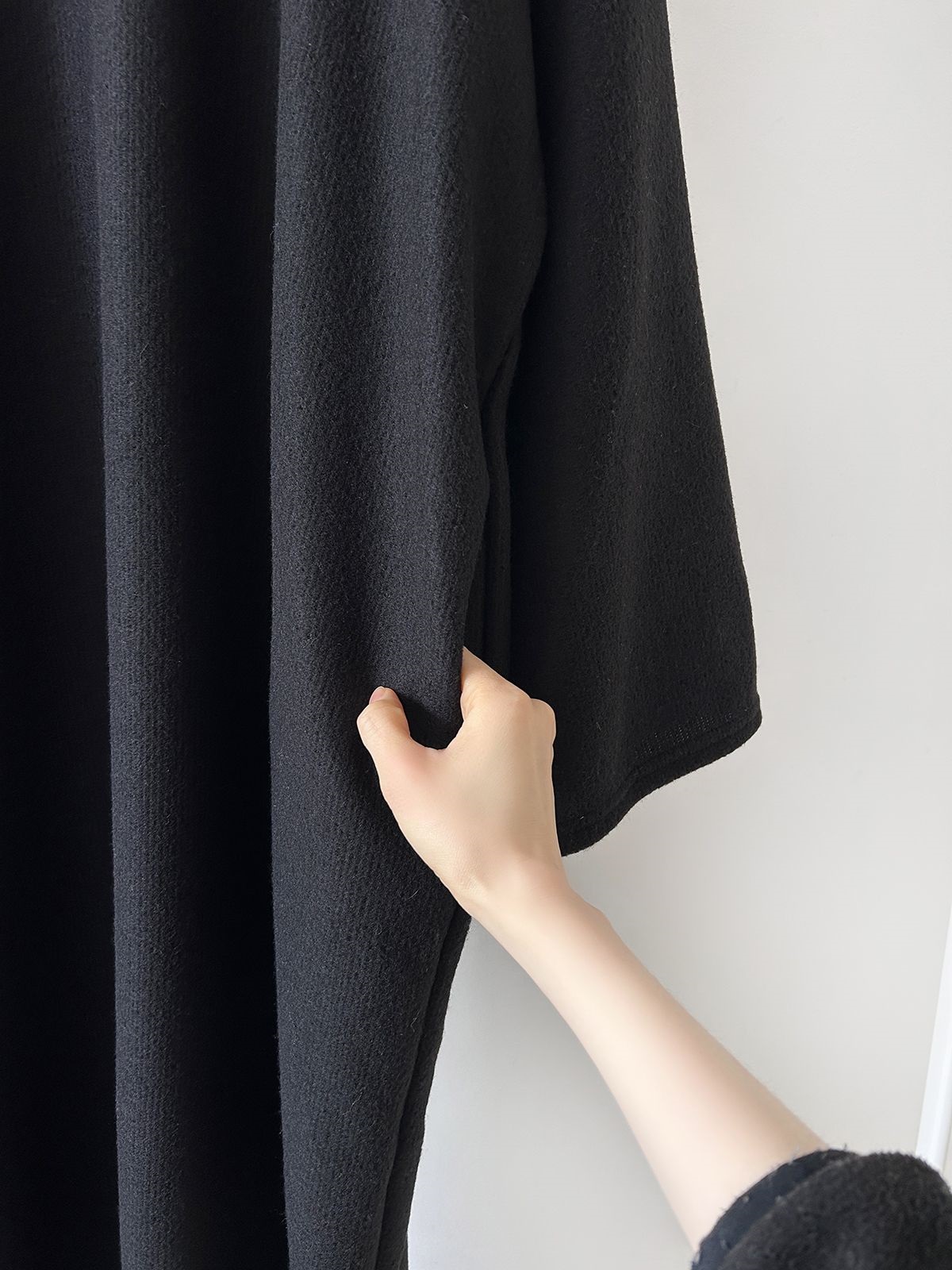 起毛リブラウンドネックボクシーカラーワンピース | 詳細画像41