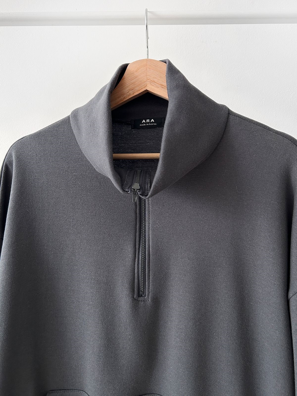 裏起毛ハーフジップウエストゴムロングルーズ長袖ワイドセットアップスカートスウェット | 詳細画像38