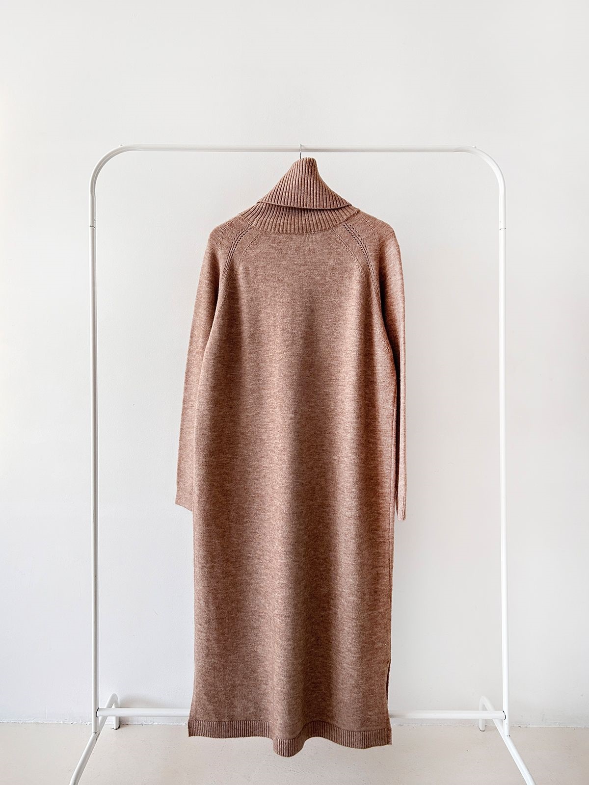 ニットタートルネックロングルーズ長袖ワンピース | 詳細画像37