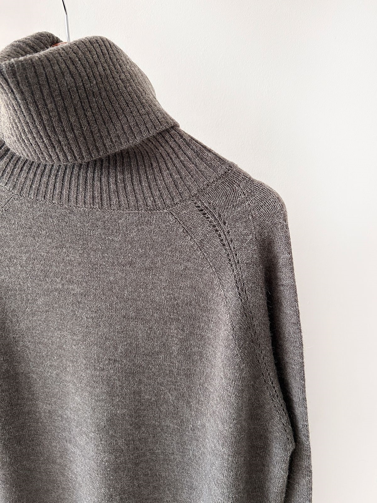 ニットタートルネックロングルーズ長袖ワンピース | 詳細画像40