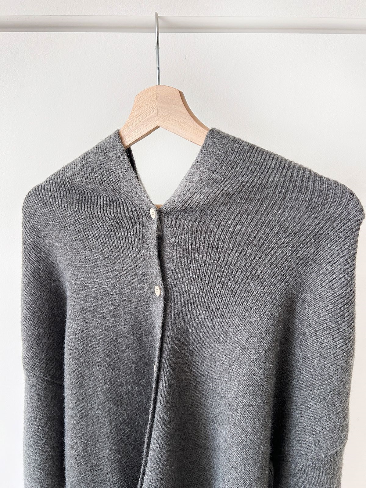 ニットボタンフードウエストゴムルーズ長袖セットアップパンツジップパーカー | 詳細画像40