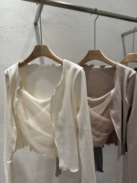 コンビスリム長袖ギャザーカーディガンベストアンサンブル | 詳細画像22