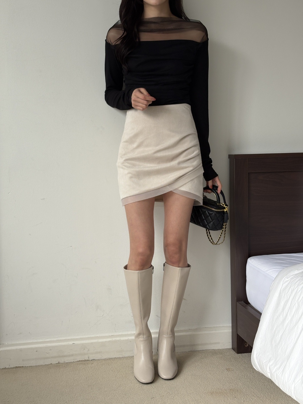 コンビジップアップスリムギャザーミニスカート | 詳細画像7