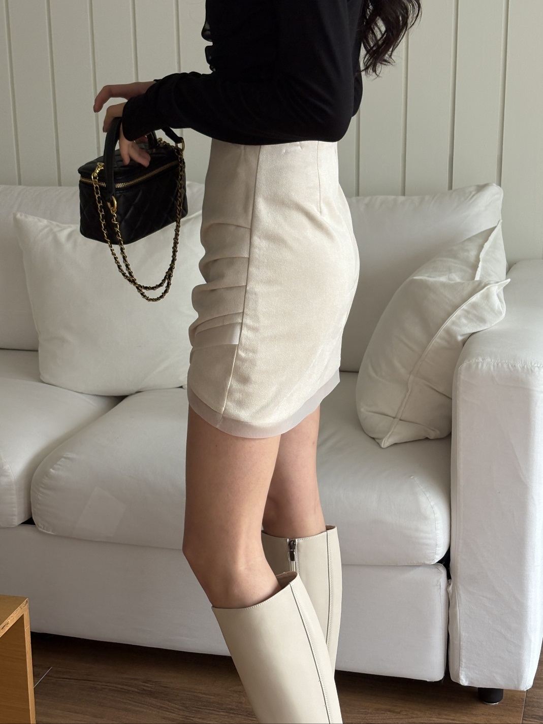 コンビジップアップスリムギャザーミニスカート | 詳細画像15