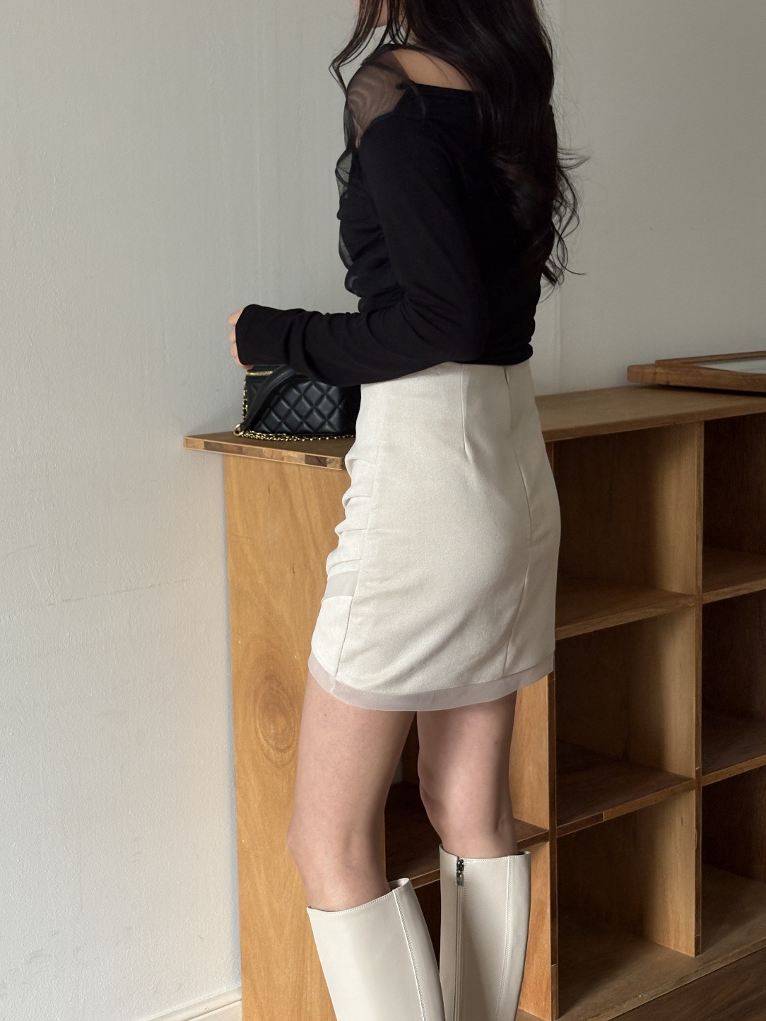 コンビジップアップスリムギャザーミニスカート | 詳細画像17