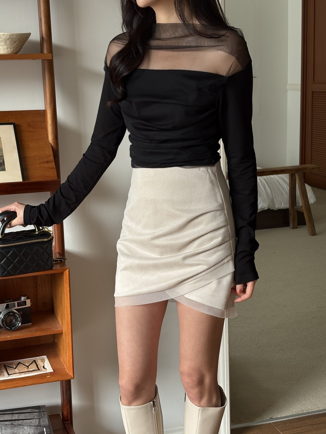 コンビジップアップスリムギャザーミニスカート | 詳細画像19