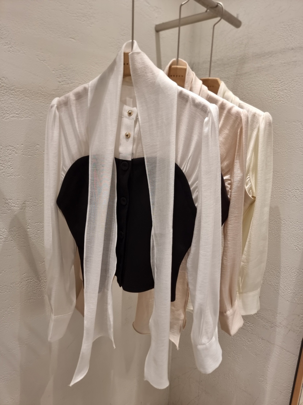 配色リボンスリム長袖ブラウス | 詳細画像21