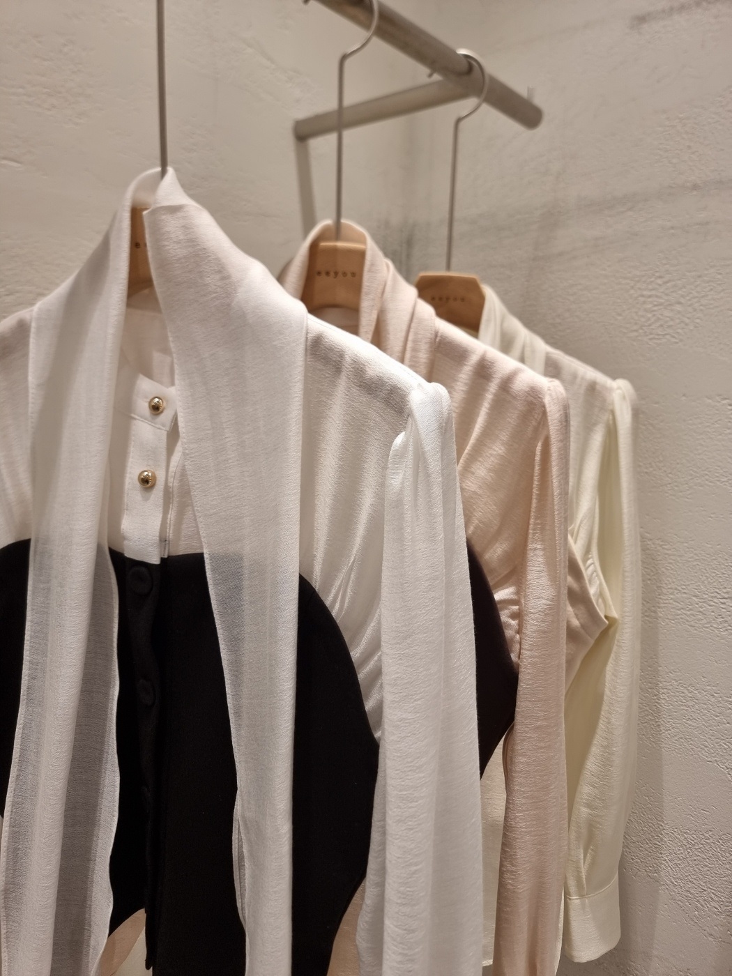 配色リボンスリム長袖ブラウス | 詳細画像22