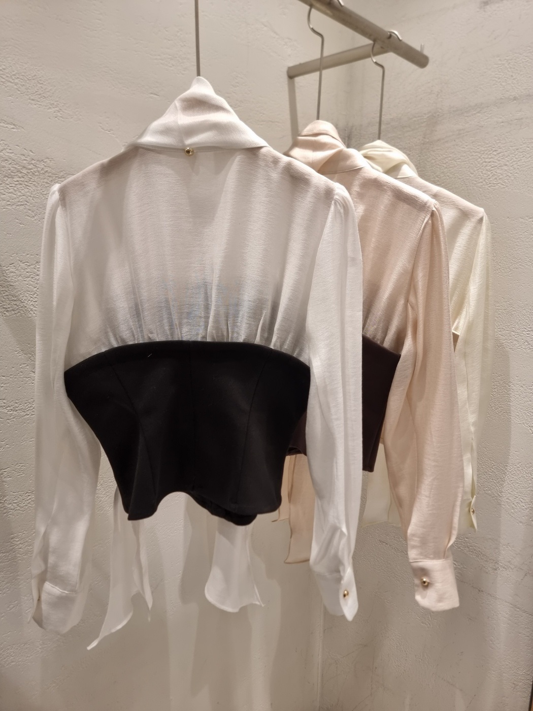 配色リボンスリム長袖ブラウス | 詳細画像23