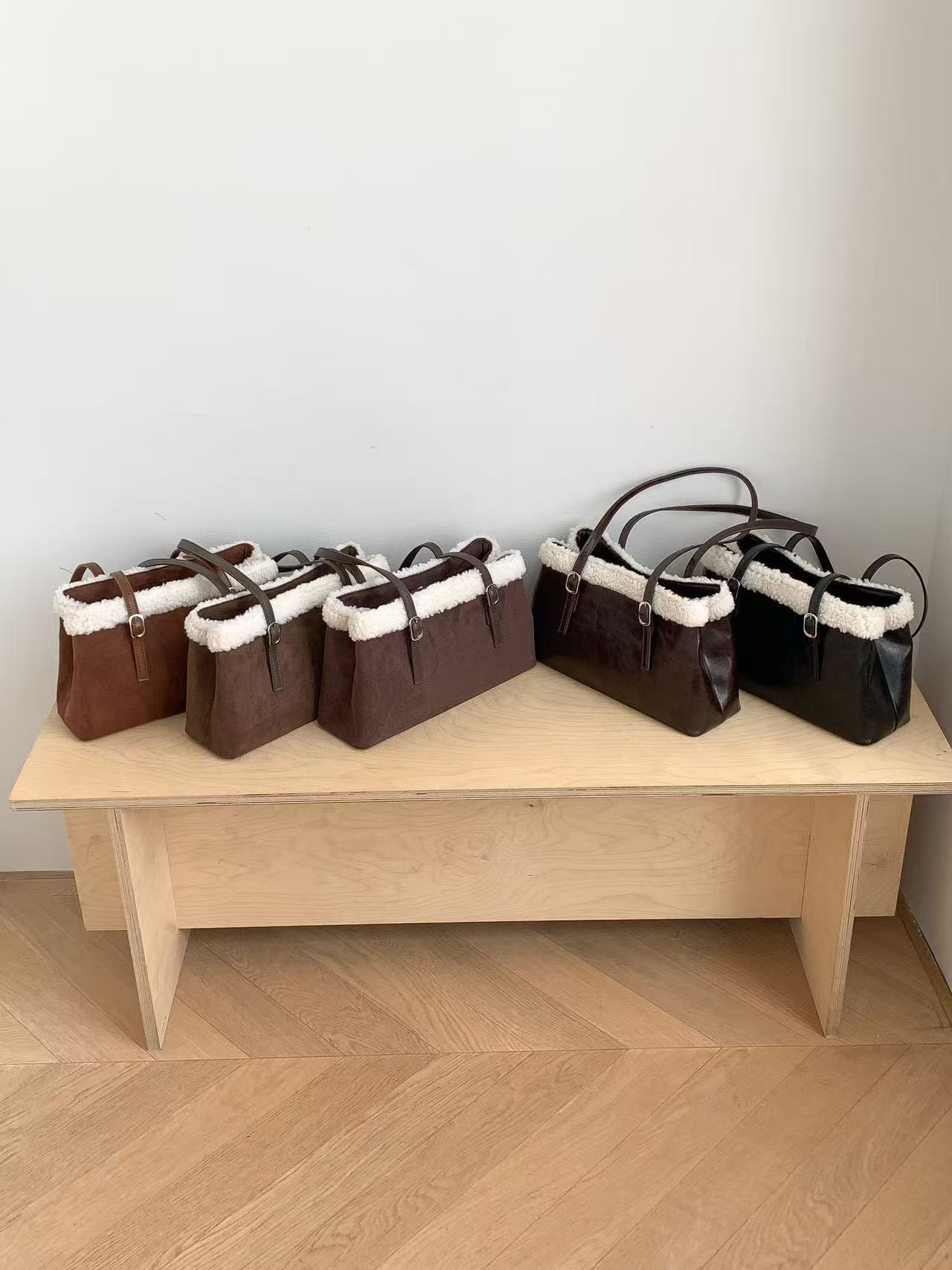 スエード調エコファートートバッグショルダーバッグ | 詳細画像5